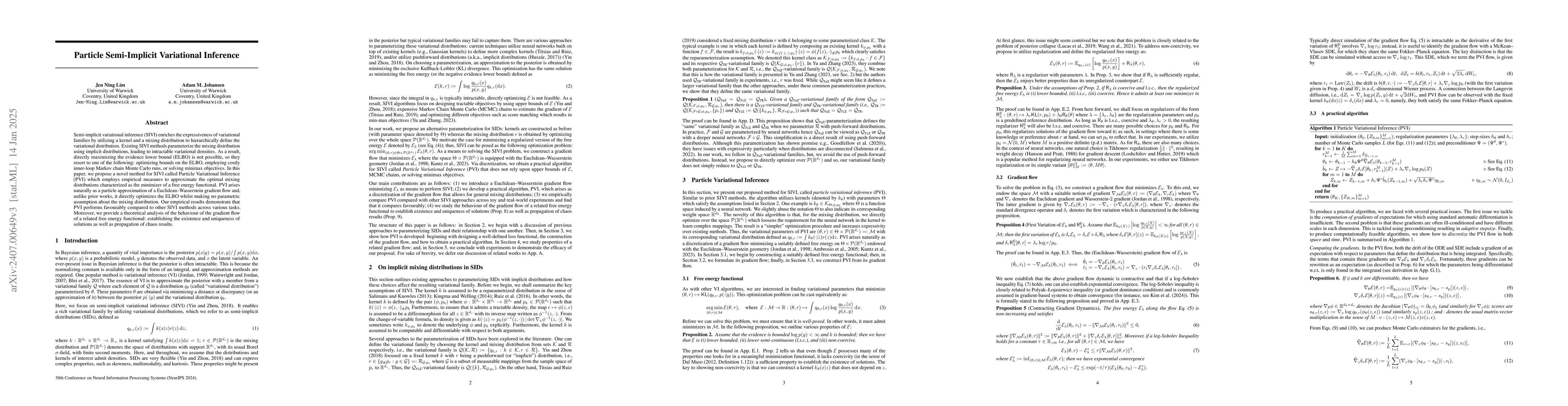 Thumbnail for Particle Semi-Implicit Variational Inference
