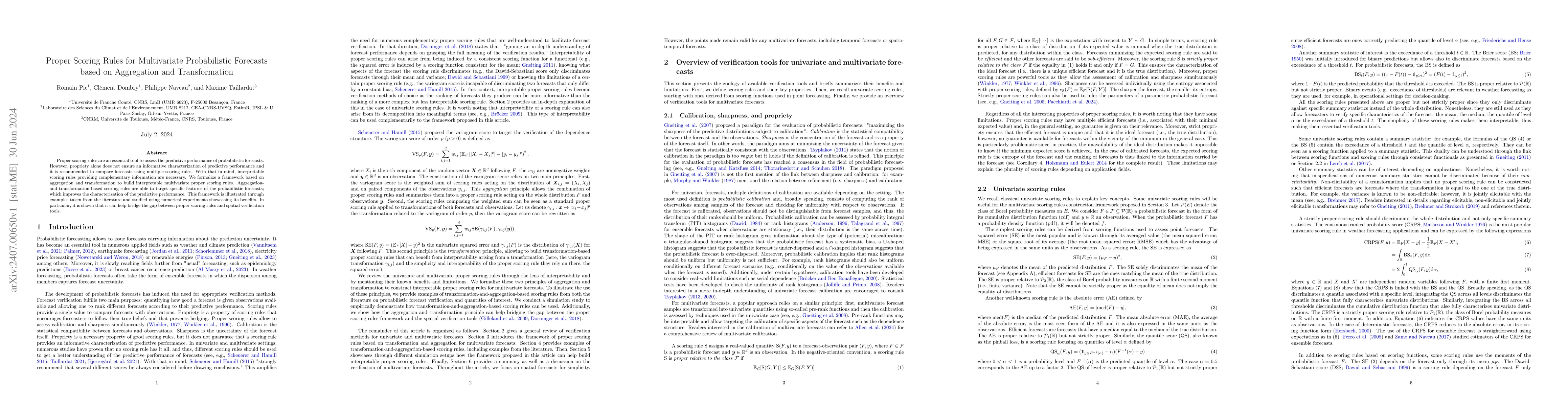 Thumbnail for Proper Scoring Rules for Multivariate Probabilistic Forecasts based on
  Aggregation and Transformation
