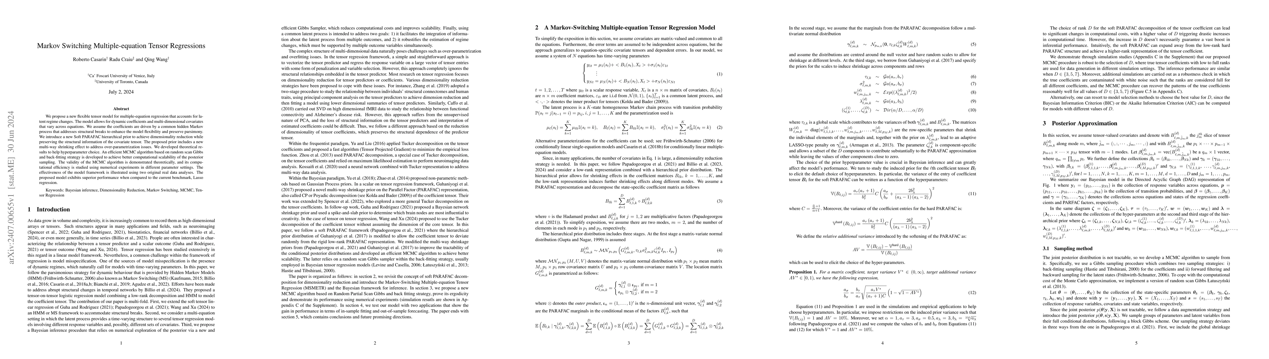 Thumbnail for Markov Switching Multiple-equation Tensor Regressions