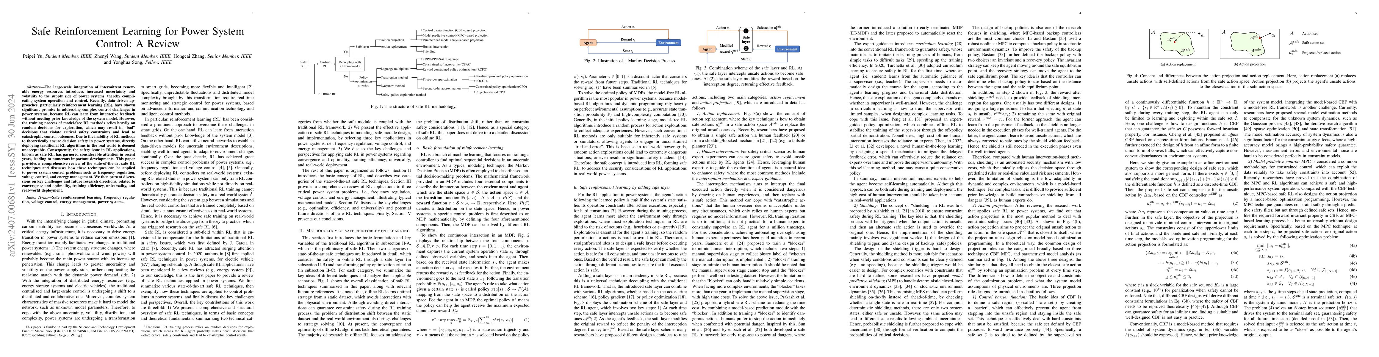 Thumbnail for Safe Reinforcement Learning for Power System Control: A Review