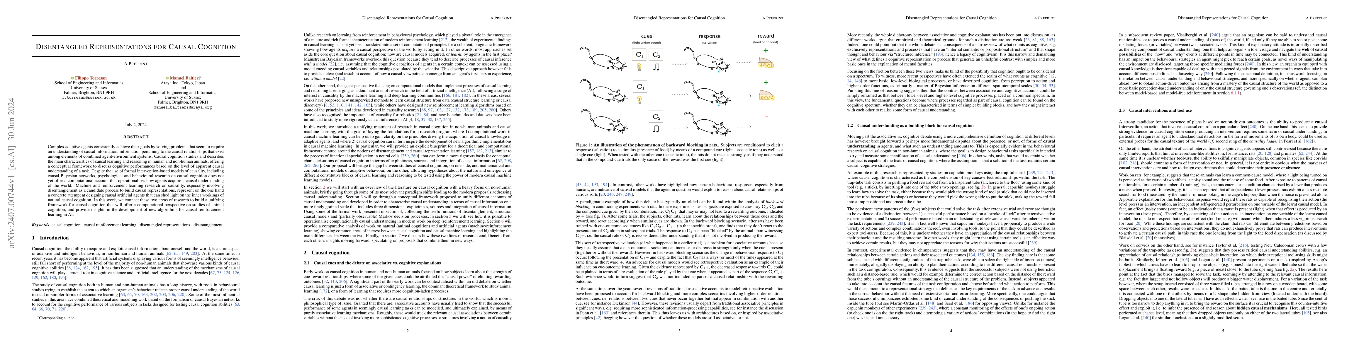 Thumbnail for Disentangled Representations for Causal Cognition
