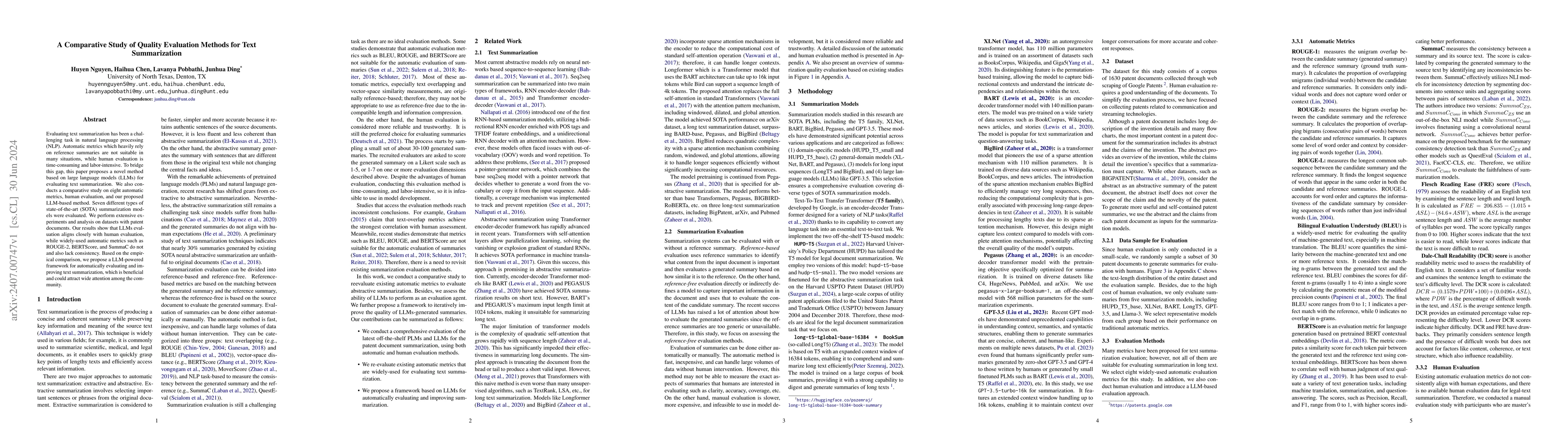 Thumbnail for A Comparative Study of Quality Evaluation Methods for Text Summarization