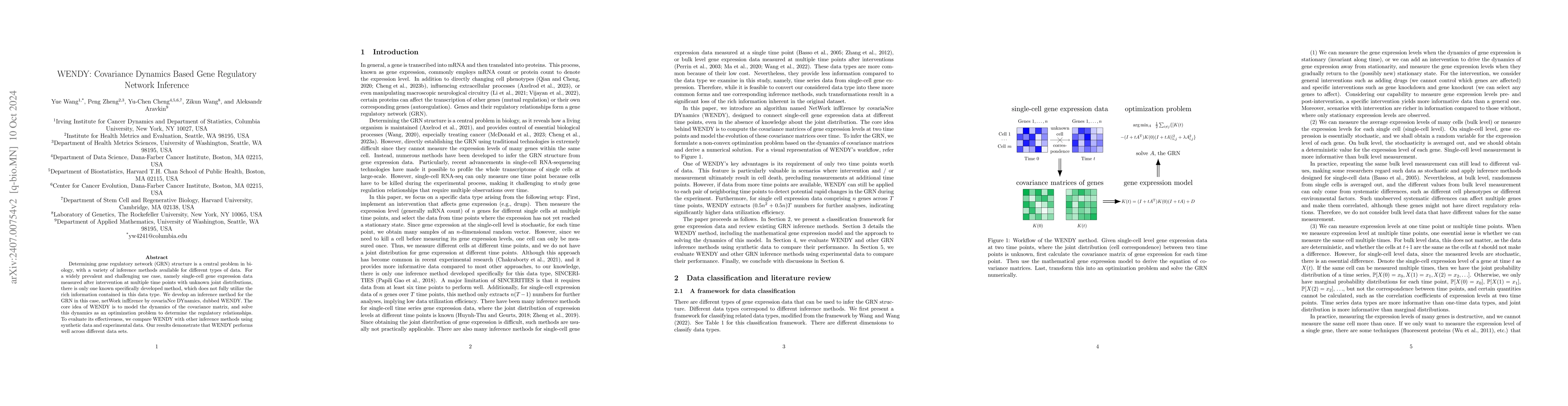 Thumbnail for Gene Regulatory Network Inference with Covariance Dynamics