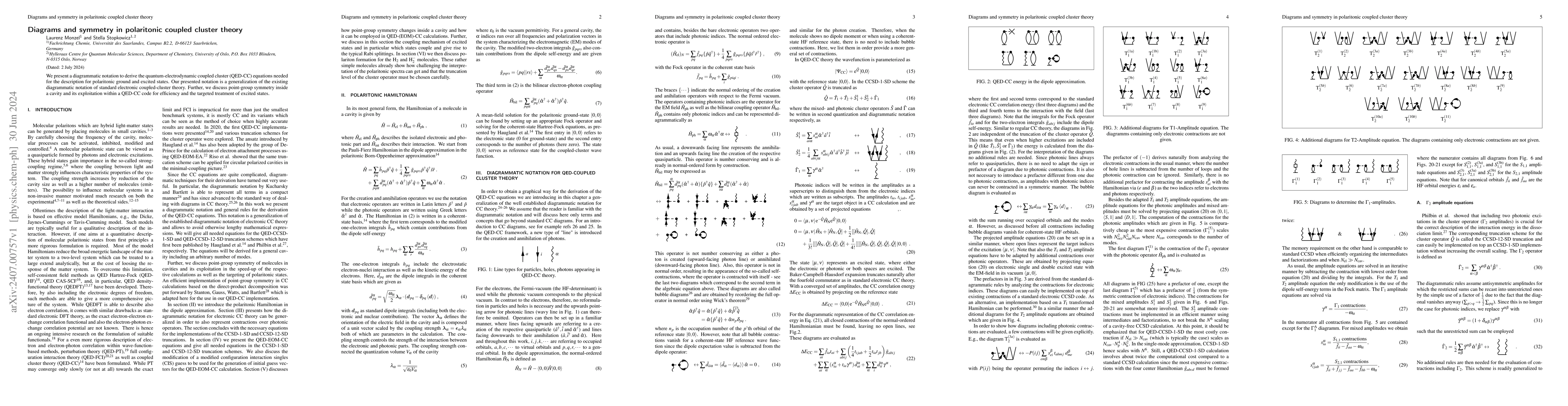 Thumbnail for Diagrams and symmetry in polaritonic coupled cluster theory