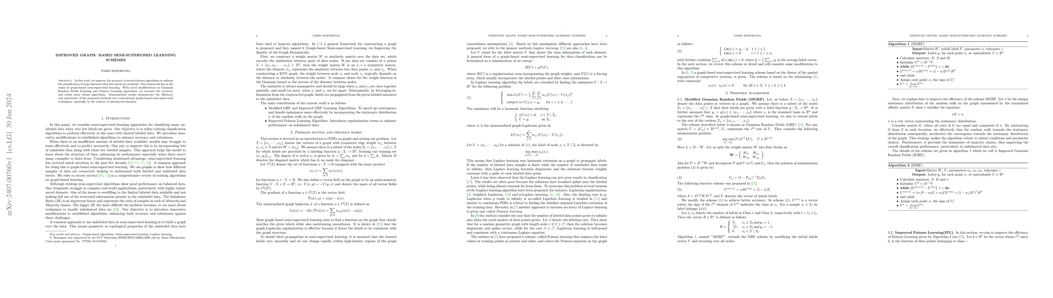 Thumbnail for Improved Graph-based semi-supervised learning Schemes