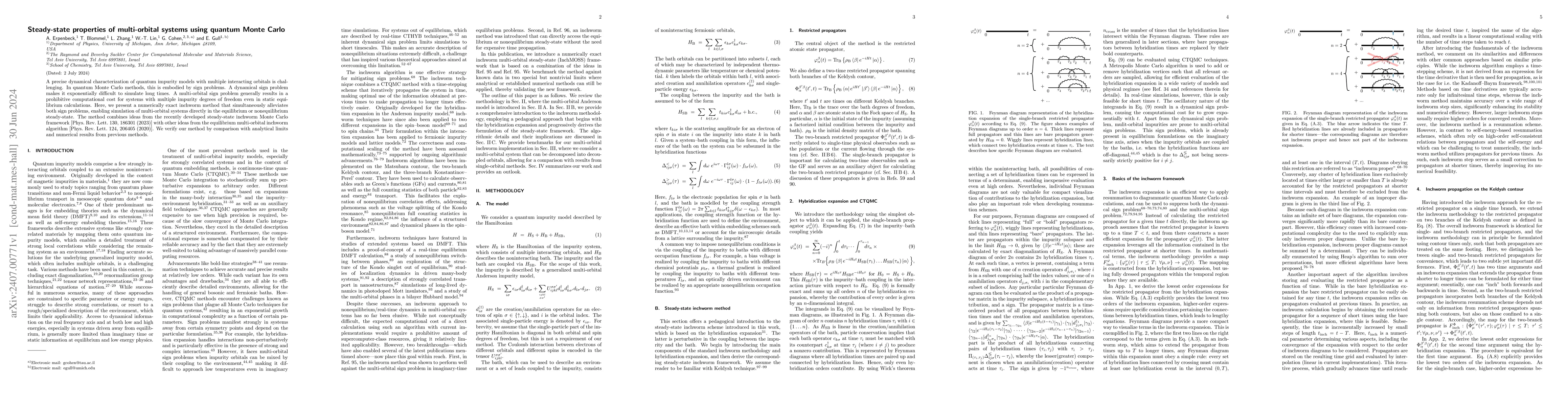 Thumbnail for Steady-state properties of multi-orbital systems using quantum Monte
  Carlo