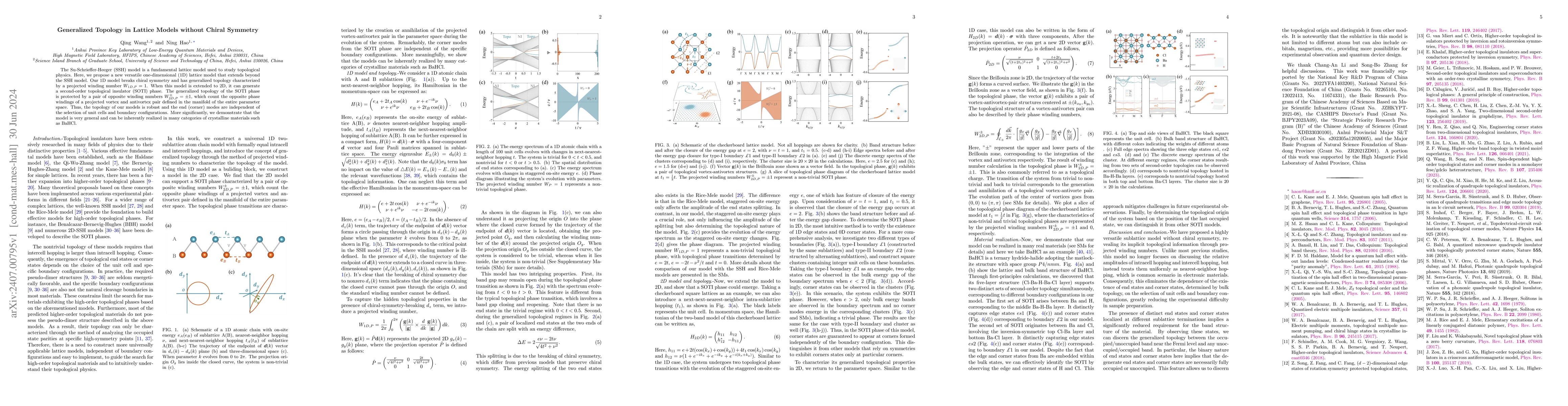 Thumbnail for Generalized Topology in Lattice Models without Chiral Symmetry