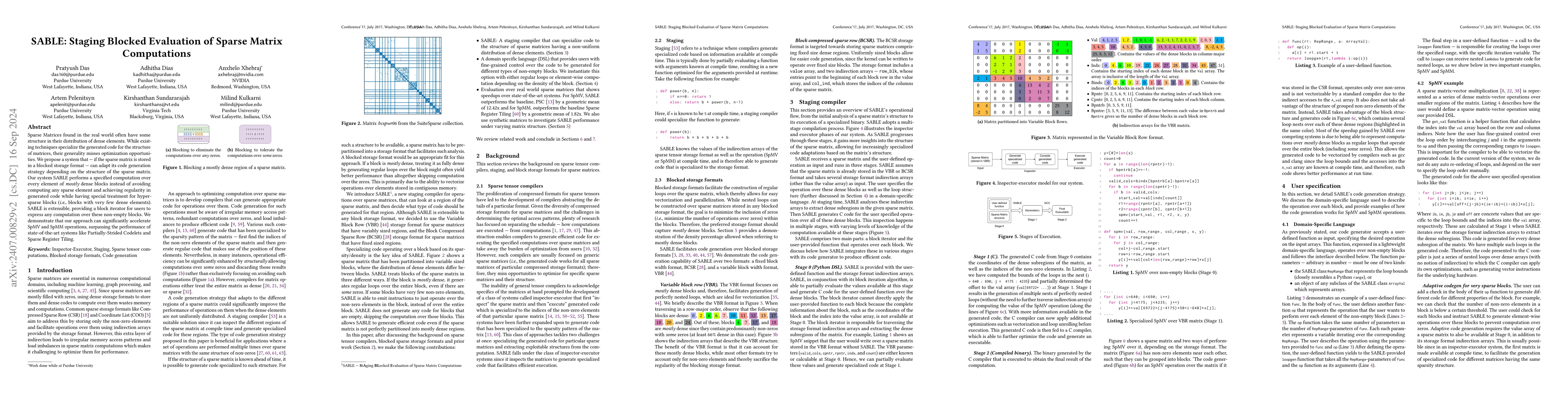 Thumbnail for SABLE: Staging Blocked Evaluation of Sparse Matrix Computations