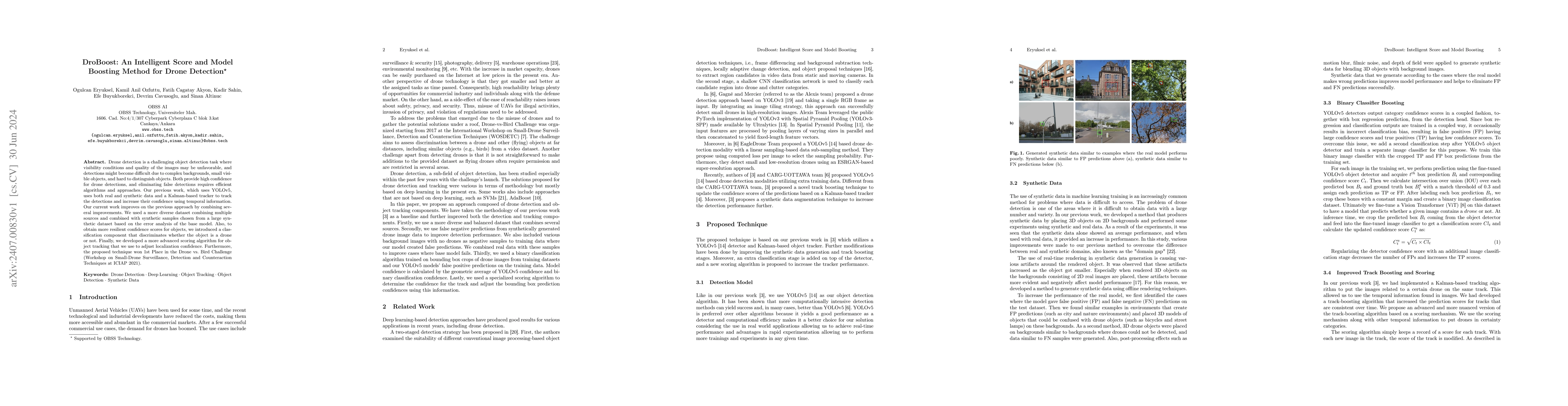 Thumbnail for DroBoost: An Intelligent Score and Model Boosting Method for Drone
  Detection