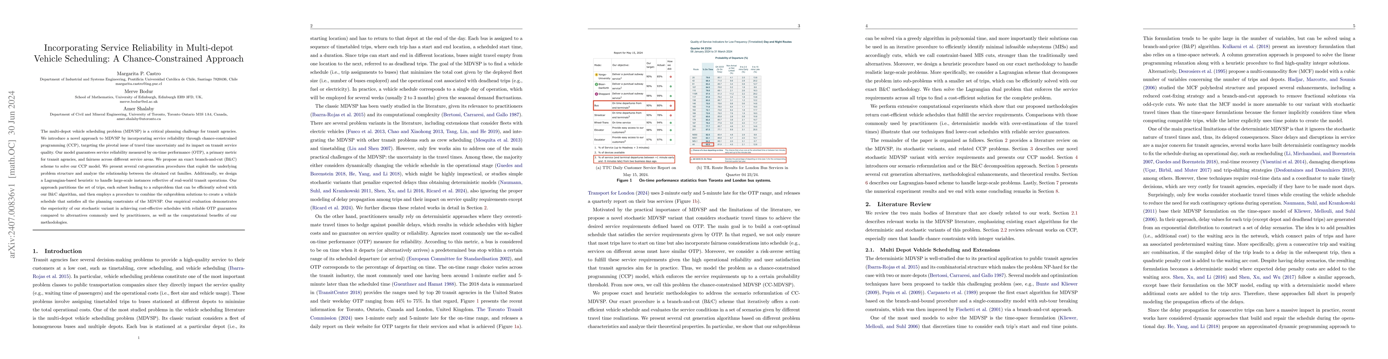 Thumbnail for Incorporating Service Reliability in Multi-depot Vehicle Scheduling
