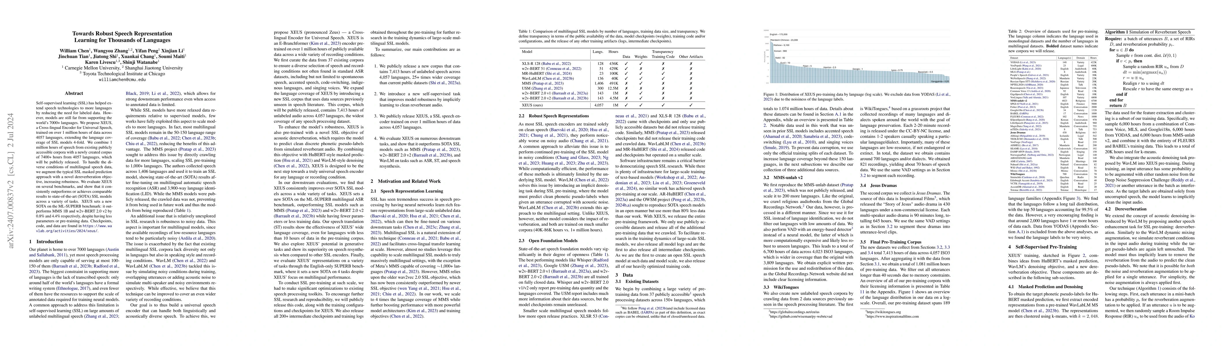 Thumbnail for Towards Robust Speech Representation Learning for Thousands of Languages