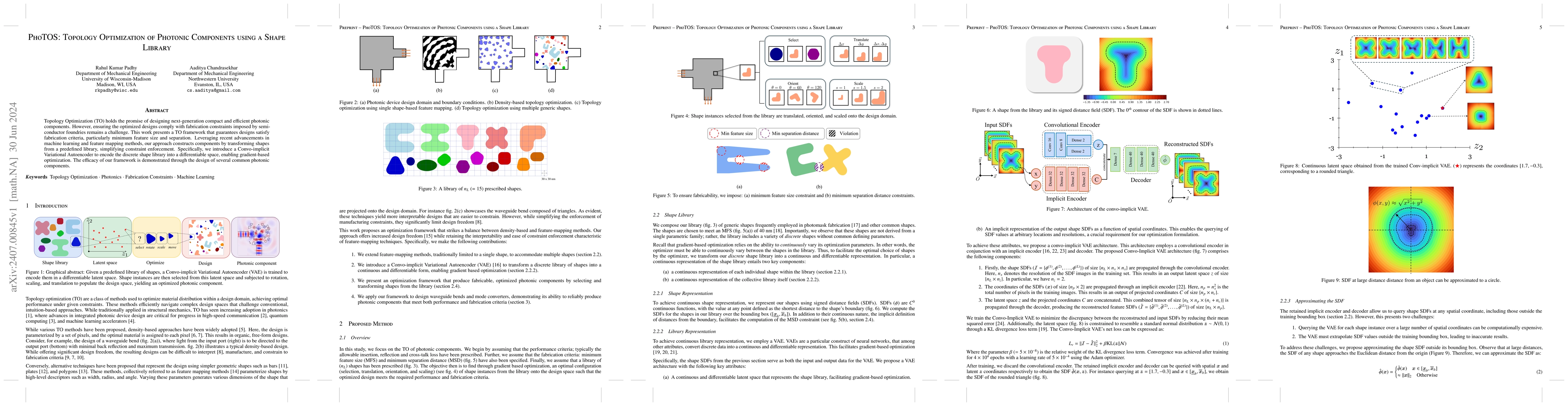 Thumbnail for PhoTOS: Topology Optimization of Photonic Components using a Shape
  Library