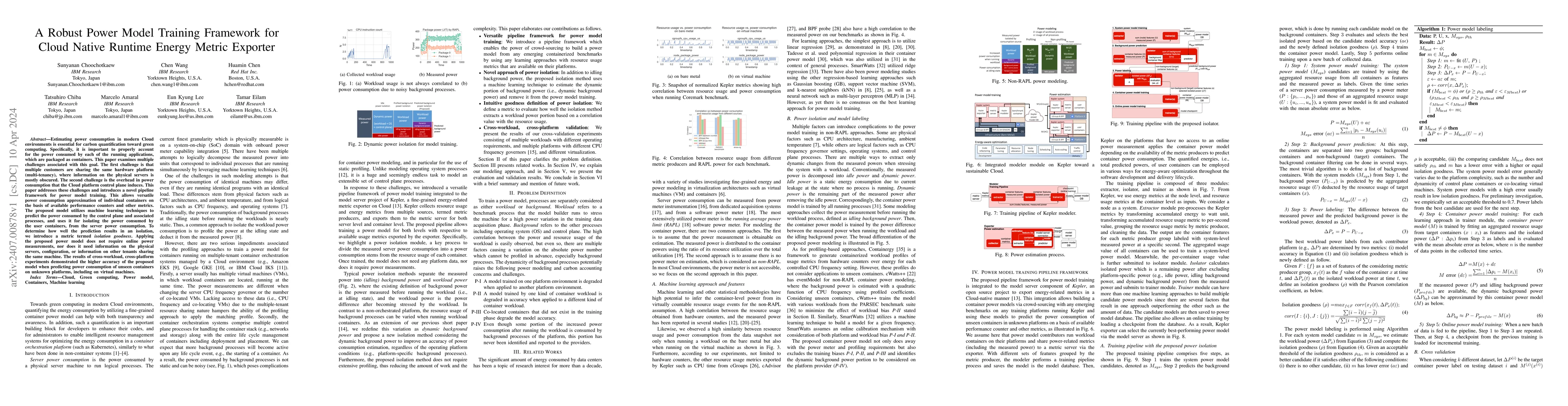 Thumbnail for A Robust Power Model Training Framework for Cloud Native Runtime Energy
  Metric Exporter