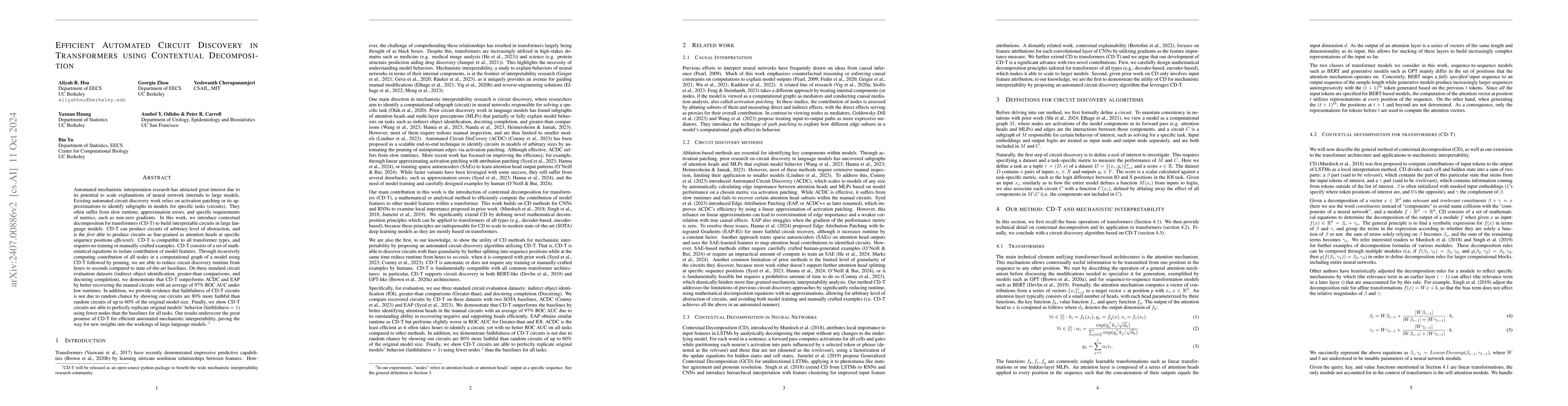 Thumbnail for Mechanistic Interpretation through Contextual Decomposition in
  Transformers