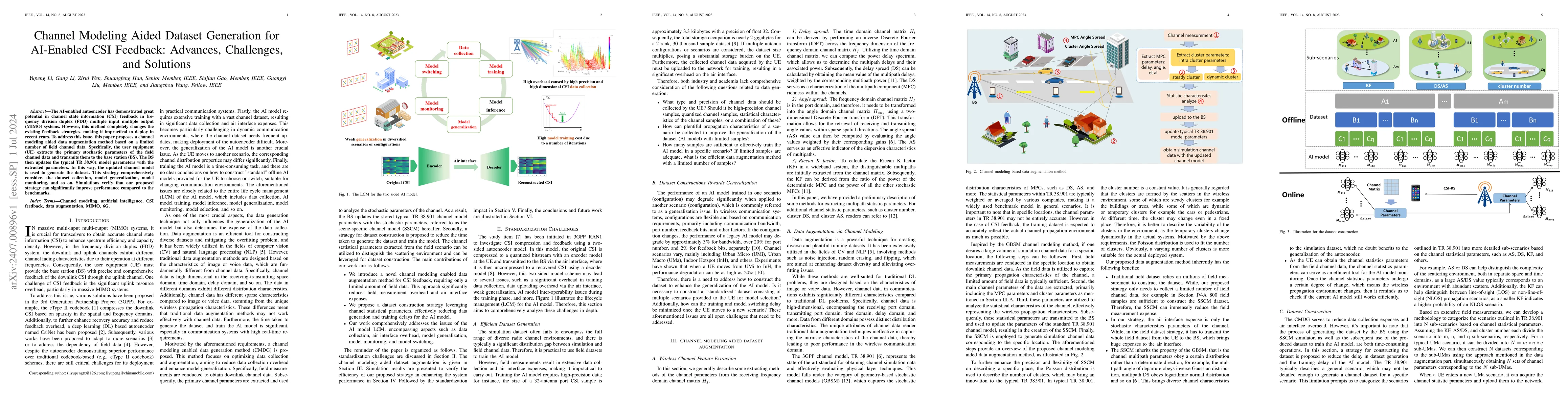 Thumbnail for Channel Modeling Aided Dataset Generation for AI-Enabled CSI Feedback:
  Advances, Challenges, and Solutions
