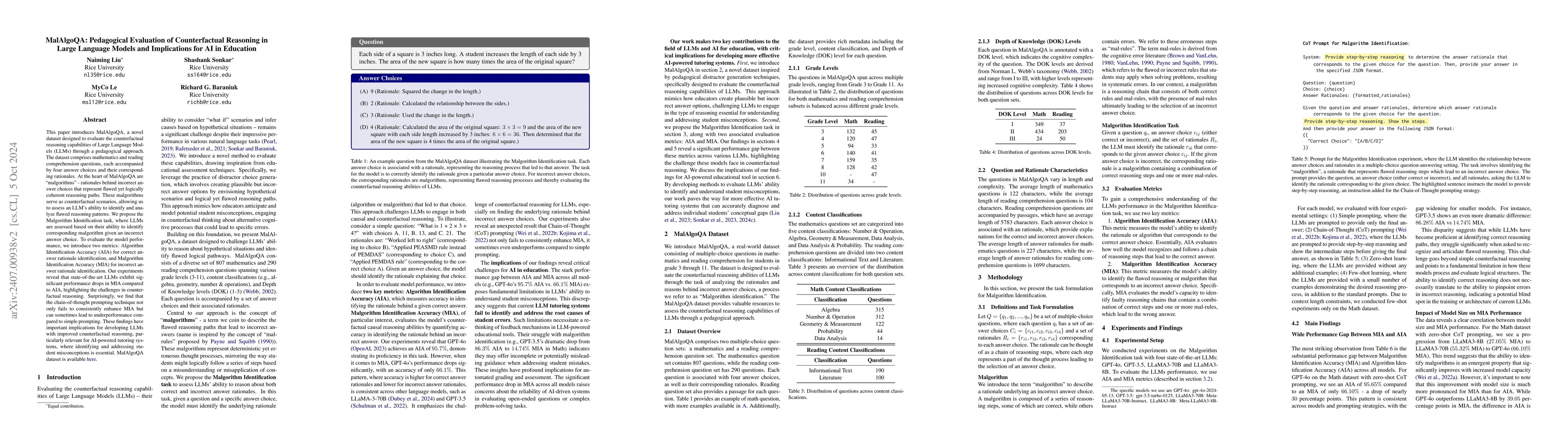 Thumbnail for MalAlgoQA: A Pedagogical Approach for Evaluating Counterfactual
  Reasoning Abilities