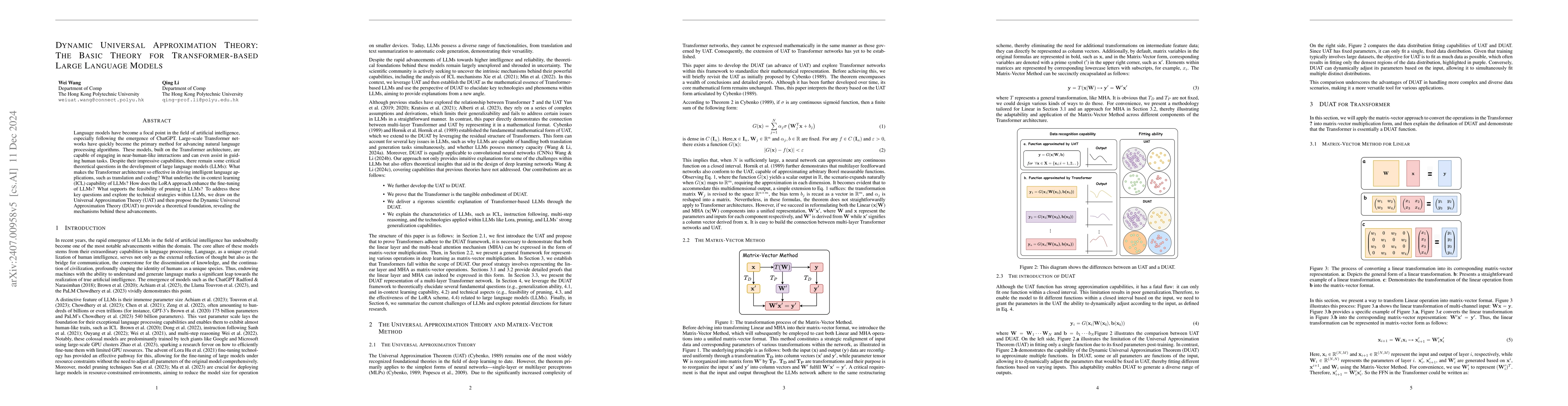 Thumbnail for Universal Approximation Theory: The basic theory for large language
  models
