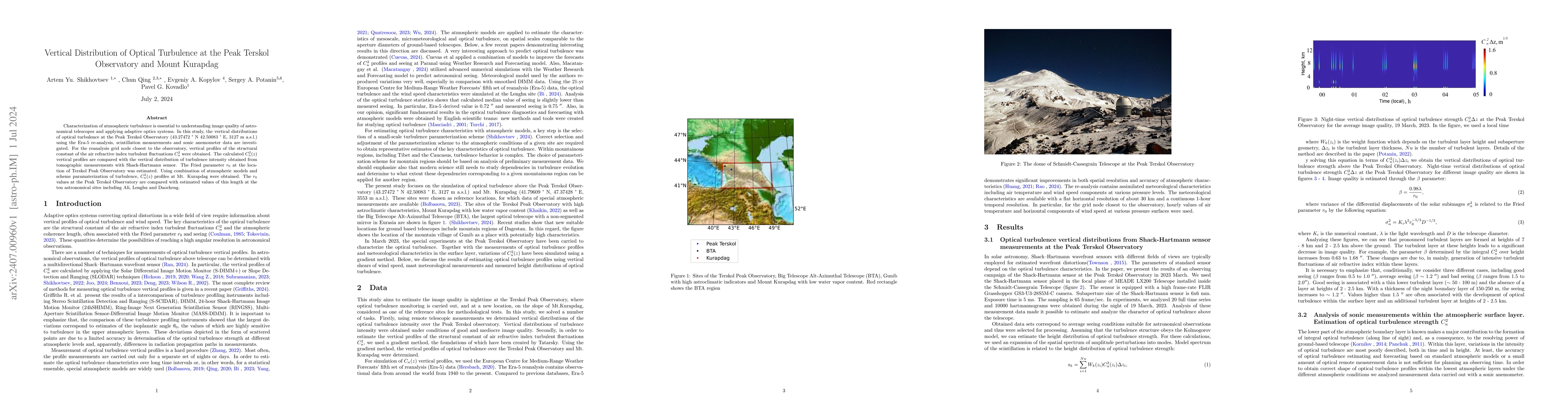 Thumbnail for Optical turbulence vertical distribution at the Peak Terskol Observatory
  and Mt. Kurapdag