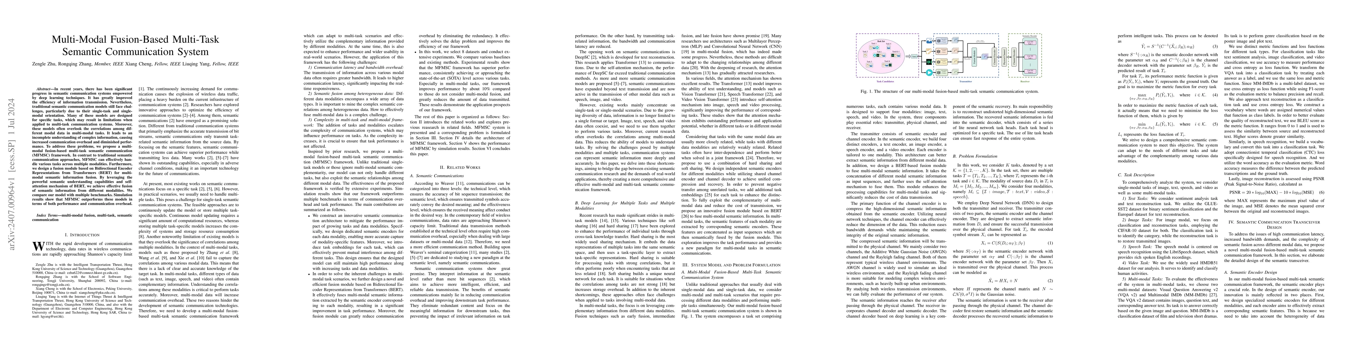Thumbnail for Multi-Modal Fusion-Based Multi-Task Semantic Communication System