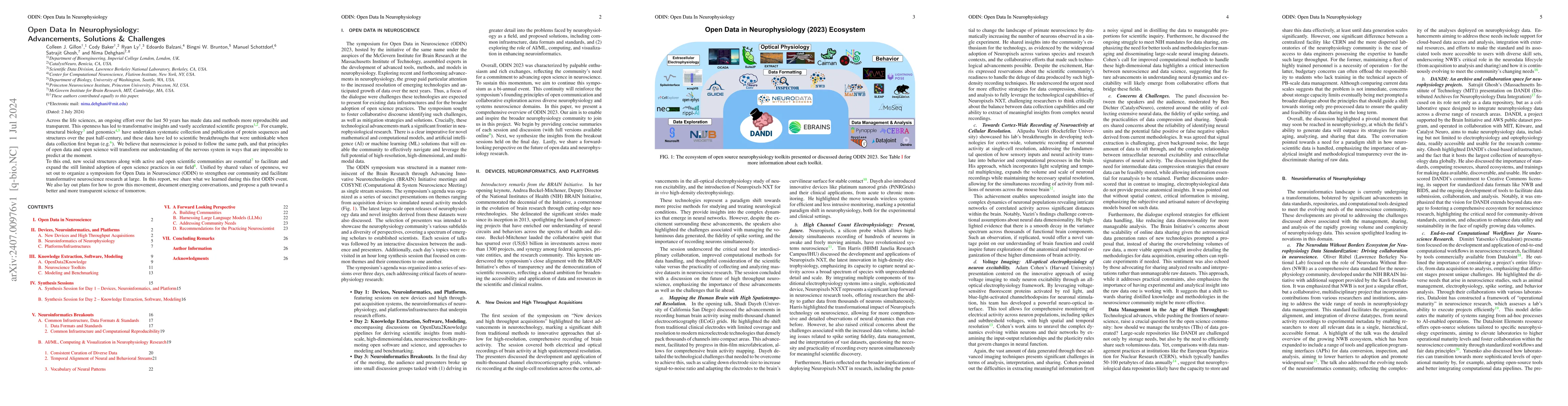 Thumbnail for ODIN: Open Data In Neurophysiology: Advancements, Solutions & Challenges
