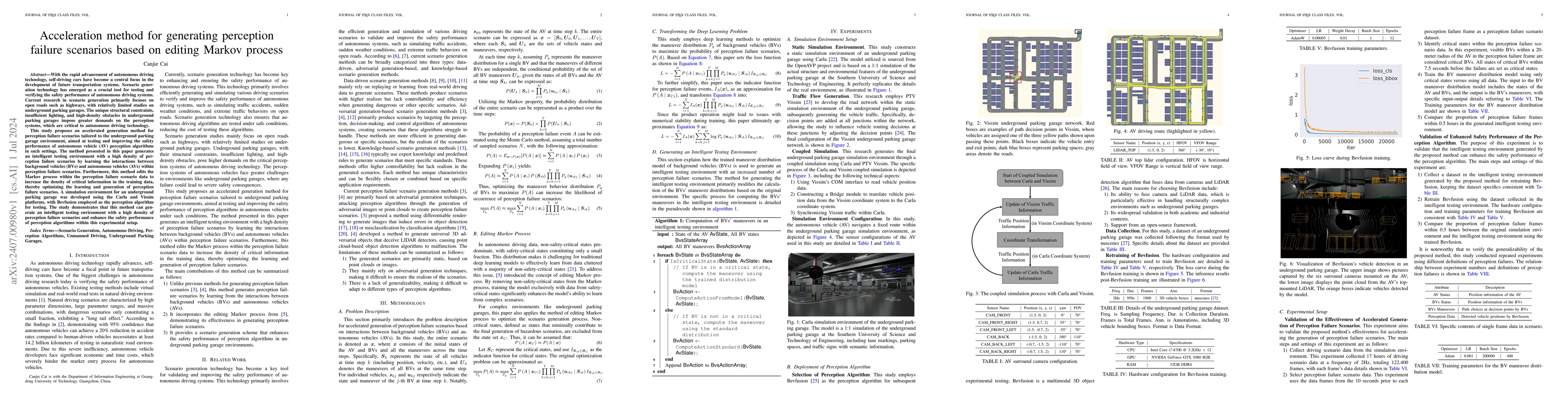 Thumbnail for Acceleration method for generating perception failure scenarios based on
  editing Markov process