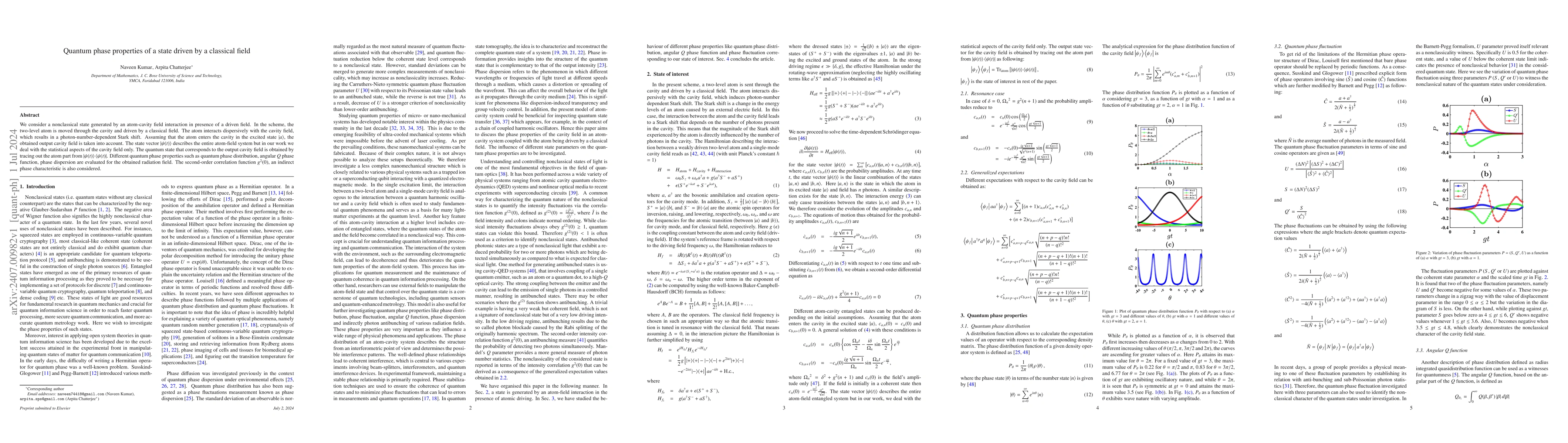 Thumbnail for Quantum phase properties of a state driven by a classical field