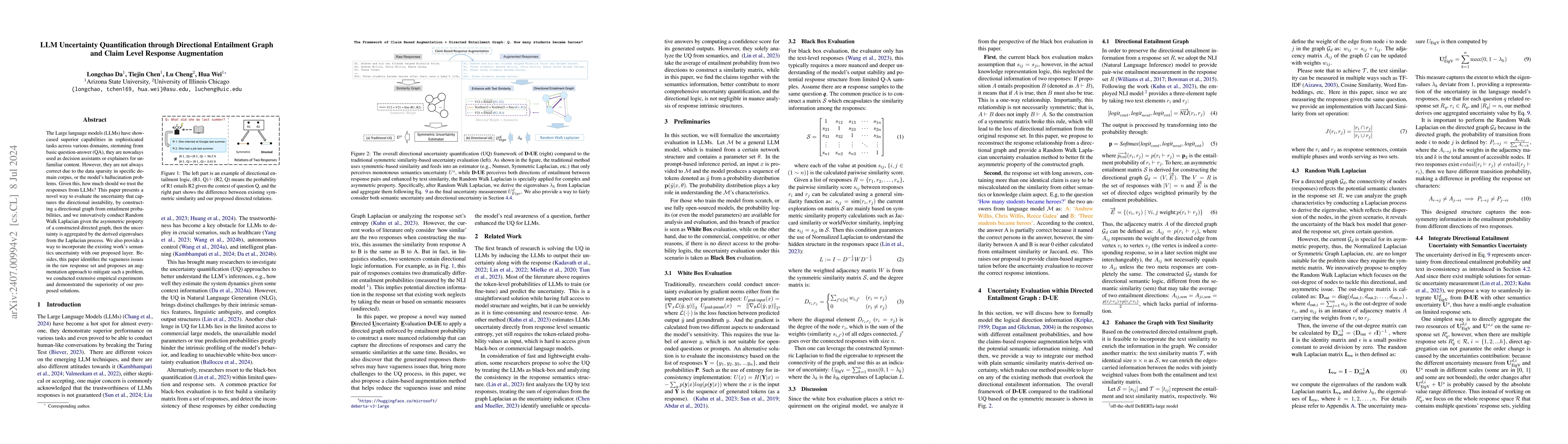 Thumbnail for LLM Uncertainty Quantification through Directional Entailment Graph and
  Claim Level Response Augmentation