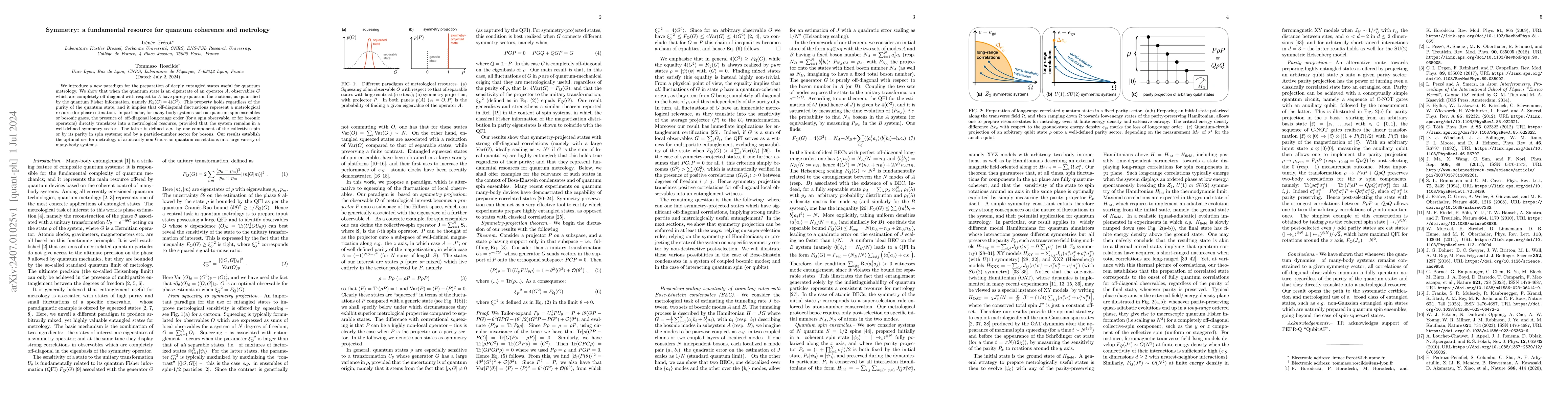 Thumbnail for Symmetry: a fundamental resource for quantum coherence and metrology