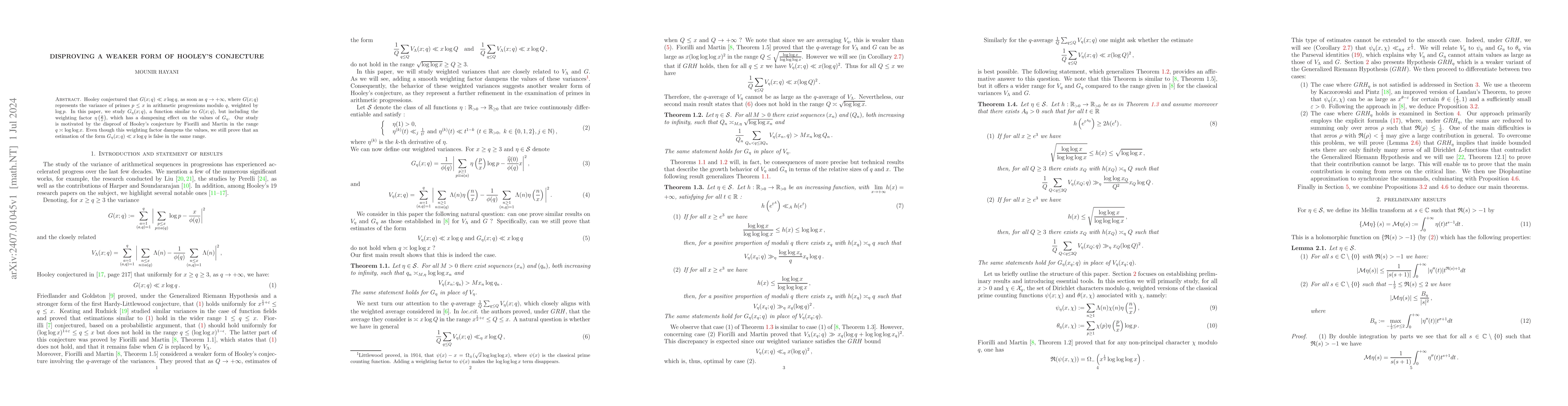 Thumbnail for Disproving a weaker form of Hooley's conjecture