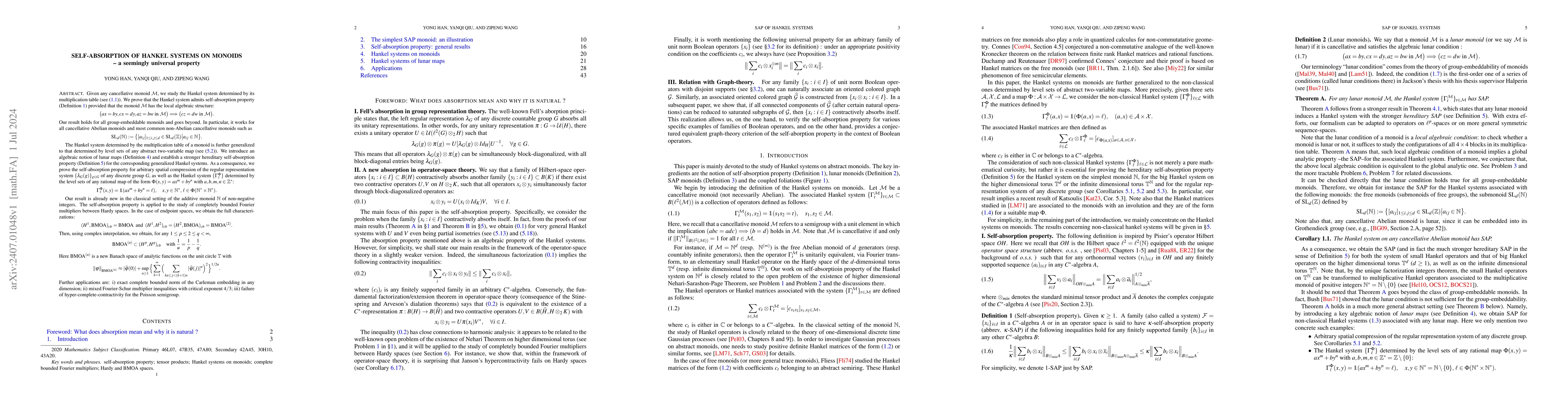 Thumbnail for Self-absorption of Hankel systems on monoids --a seemingly universal
  property