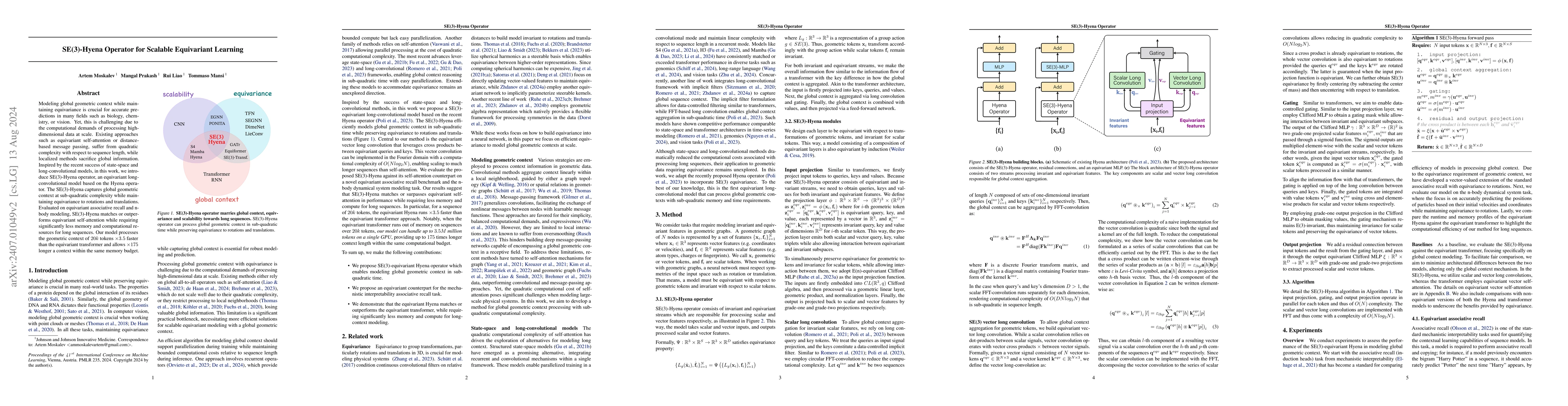 Thumbnail for SE(3)-Hyena Operator for Scalable Equivariant Learning