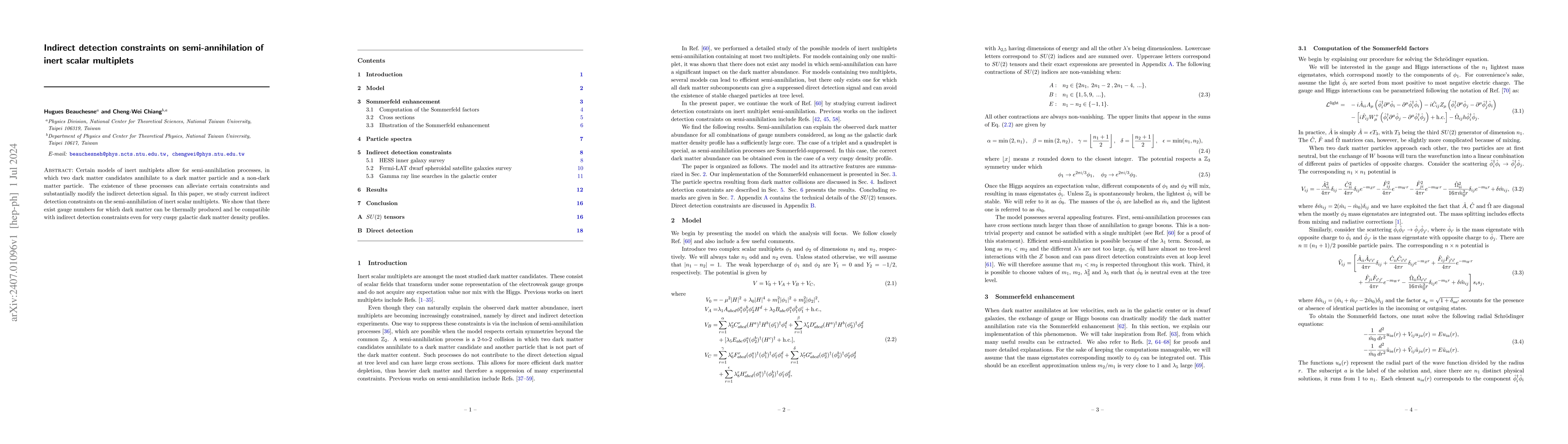 Thumbnail for Indirect detection constraints on semi-annihilation of inert scalar
  multiplets
