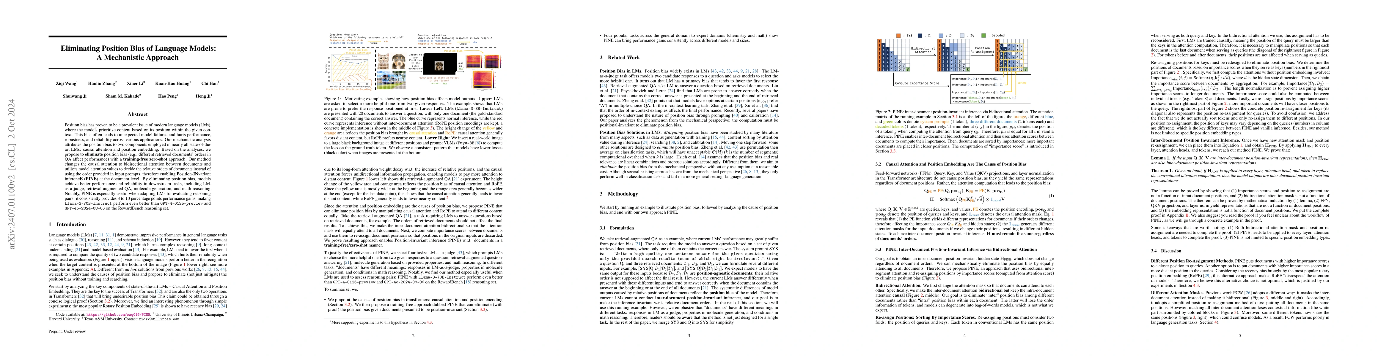 Thumbnail for Eliminating Position Bias of Language Models: A Mechanistic Approach