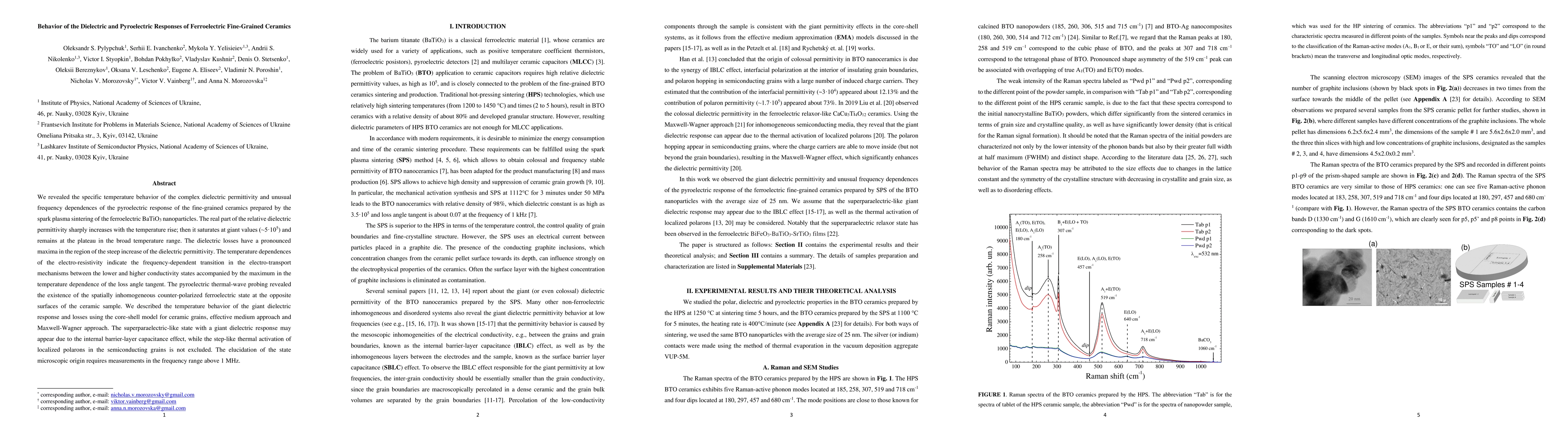 Thumbnail for Anomalous Behavior of the Dielectric and Pyroelectric Responses of
  Ferroelectric Fine-Grained Ceramics