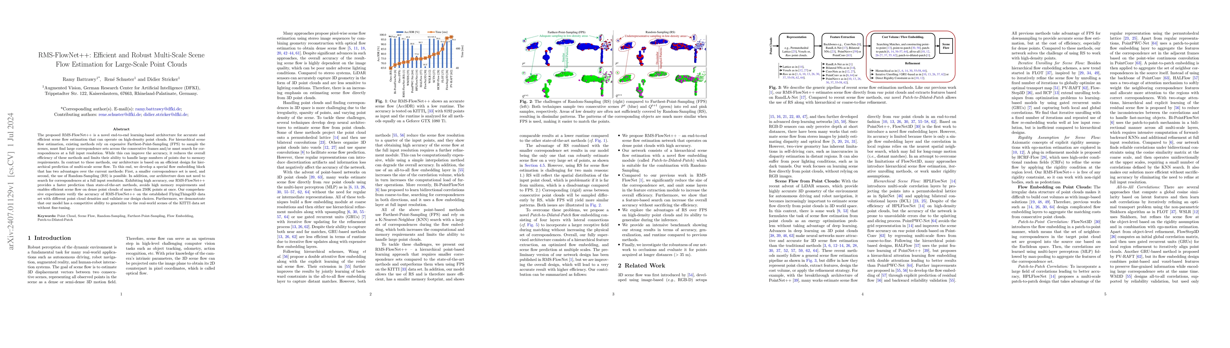 Thumbnail for RMS-FlowNet++: Efficient and Robust Multi-Scale Scene Flow Estimation
  for Large-Scale Point Clouds