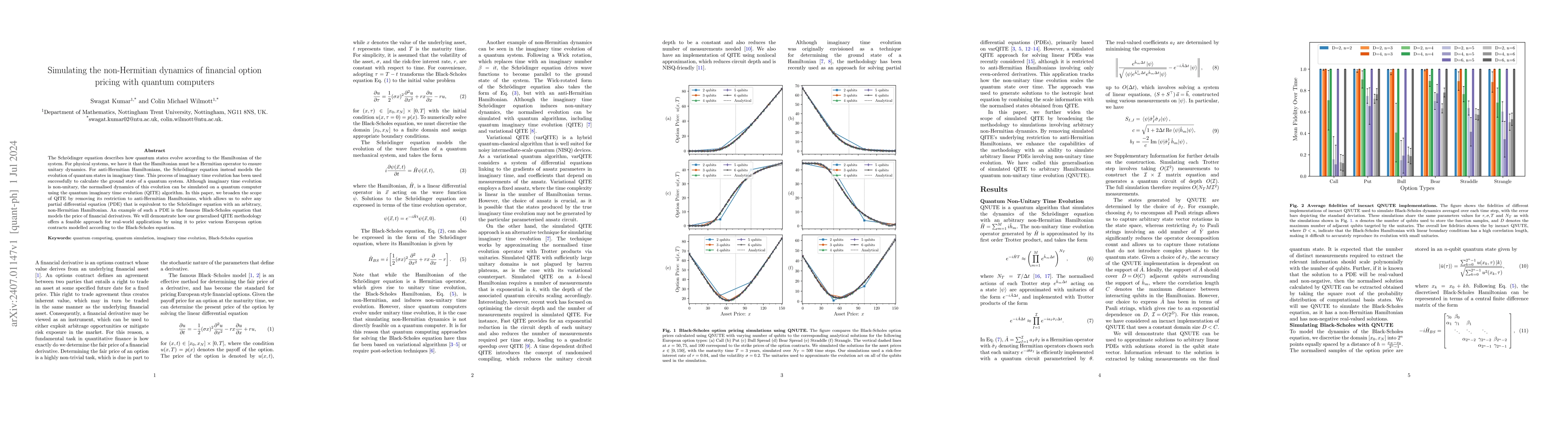 Thumbnail for Simulating the non-Hermitian dynamics of financial option pricing with
  quantum computers