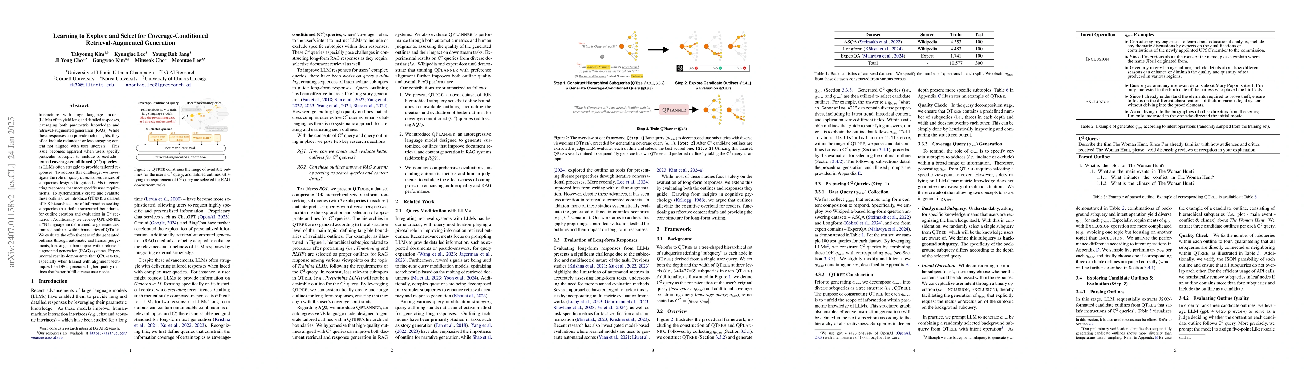 Thumbnail for Learning to Explore and Select for Coverage-Conditioned
  Retrieval-Augmented Generation