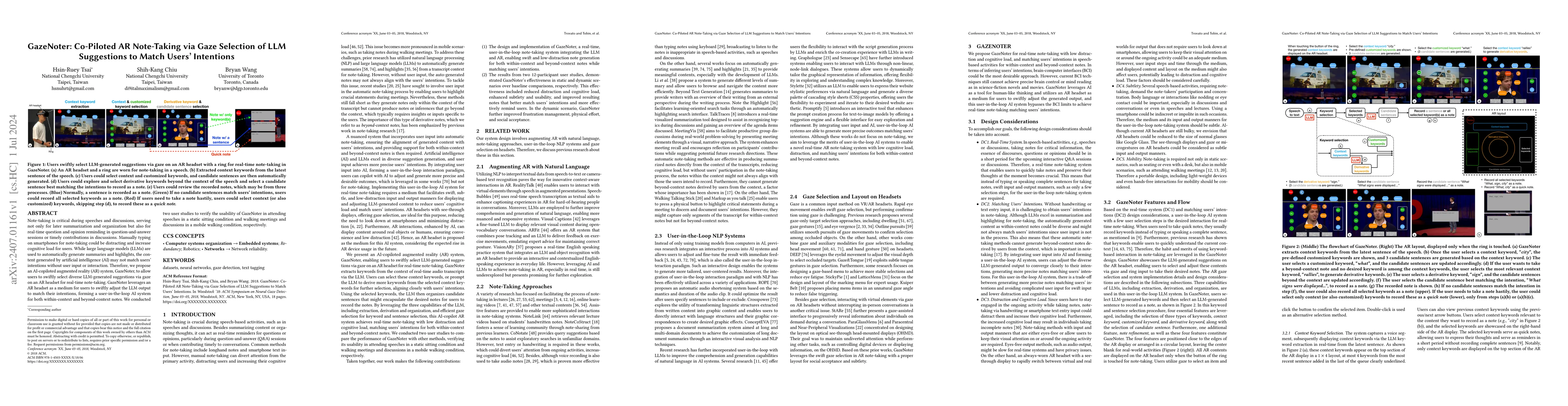 Thumbnail for GazeNoter: Co-Piloted AR Note-Taking via Gaze Selection of LLM
  Suggestions to Match Users' Intentions
