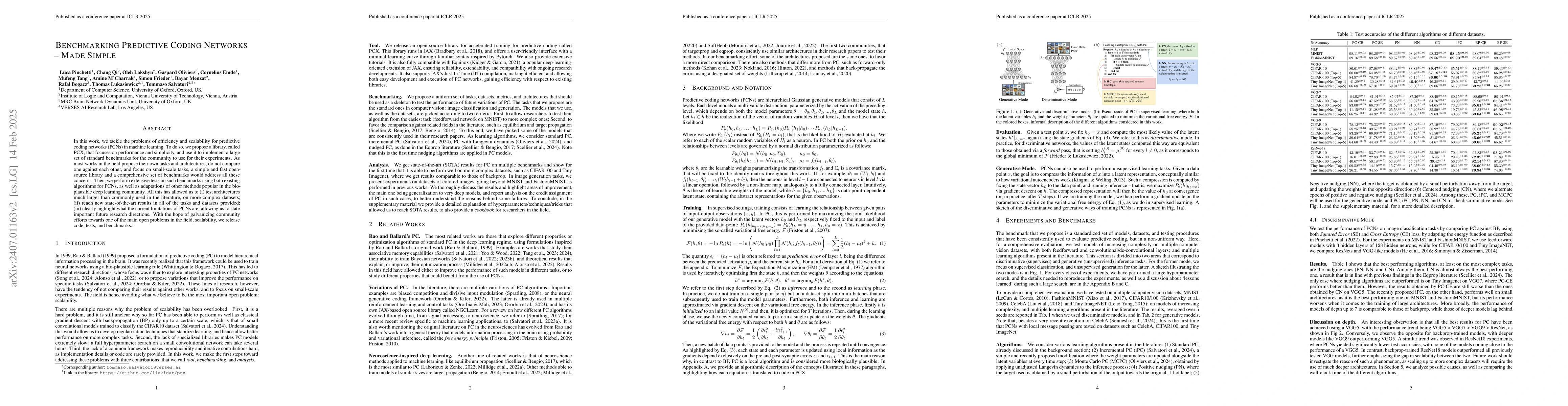 Thumbnail for Benchmarking Predictive Coding Networks -- Made Simple