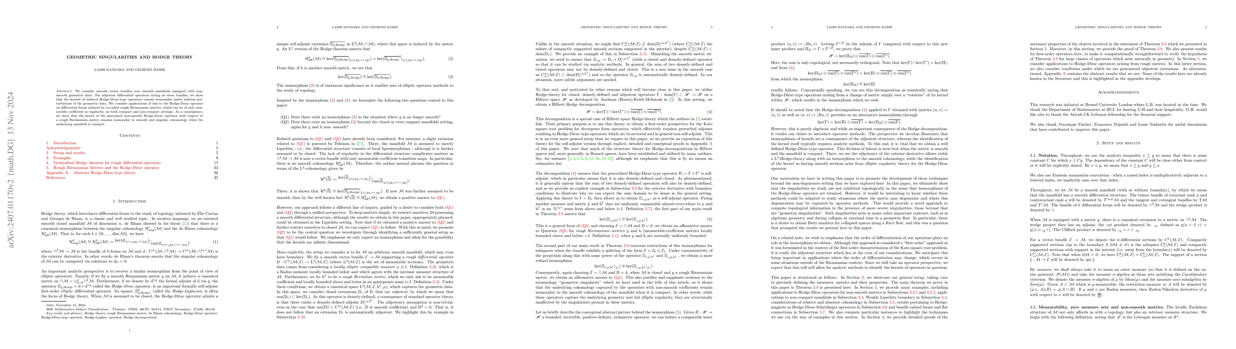 Thumbnail for Geometric singularities and Hodge theory