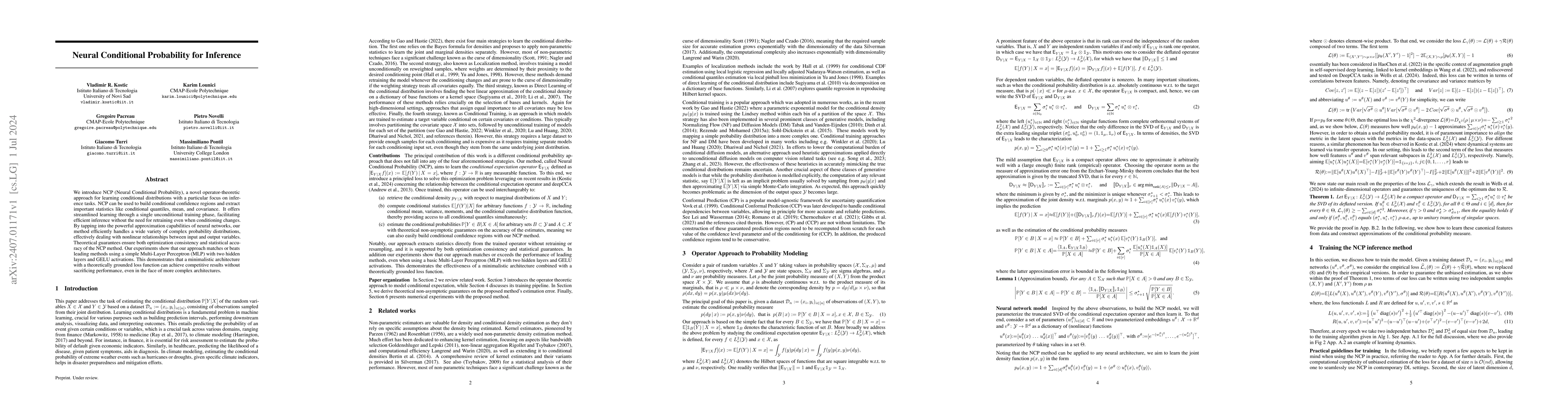Thumbnail for Neural Conditional Probability for Inference