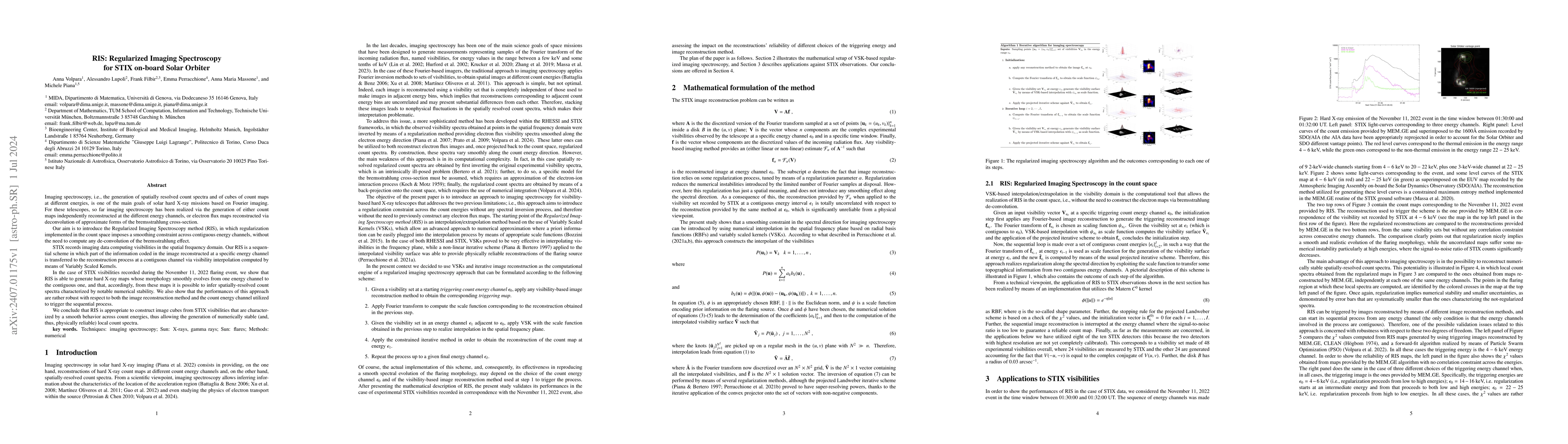 Thumbnail for RIS: Regularized Imaging Spectroscopy for STIX on-board Solar Orbiter