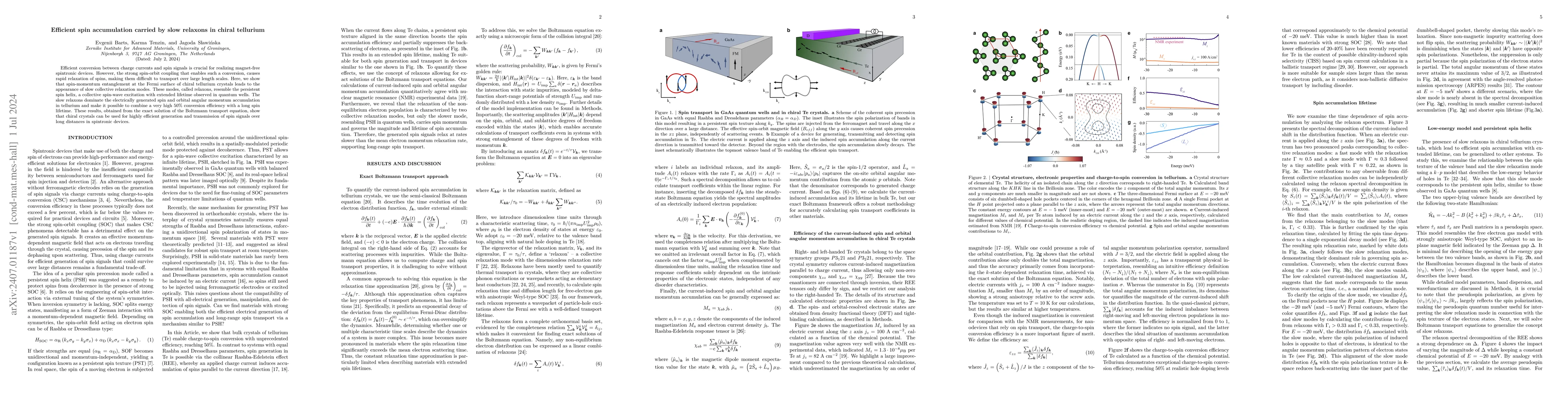 Thumbnail for Efficient spin accumulation carried by slow relaxons in chiral tellurium