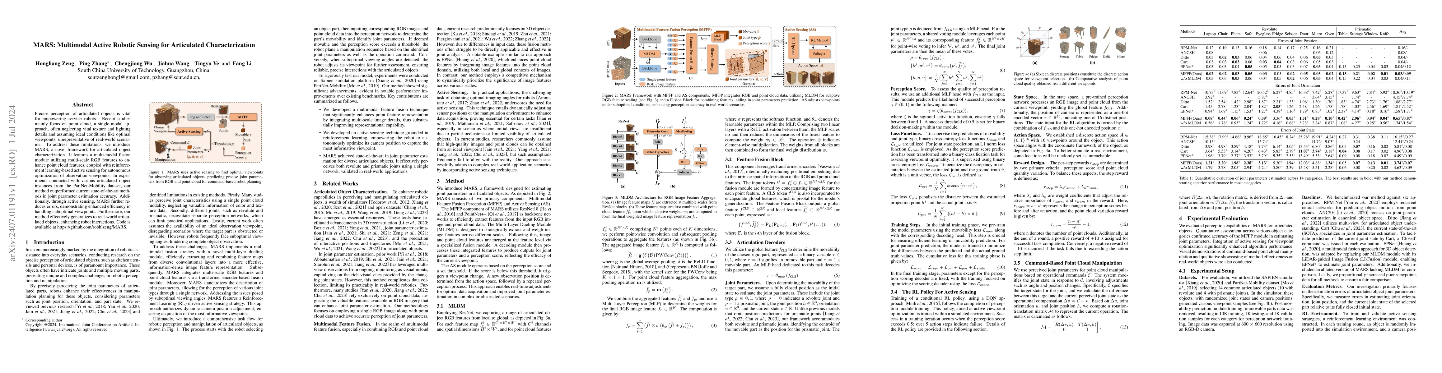 Thumbnail for MARS: Multimodal Active Robotic Sensing for Articulated Characterization