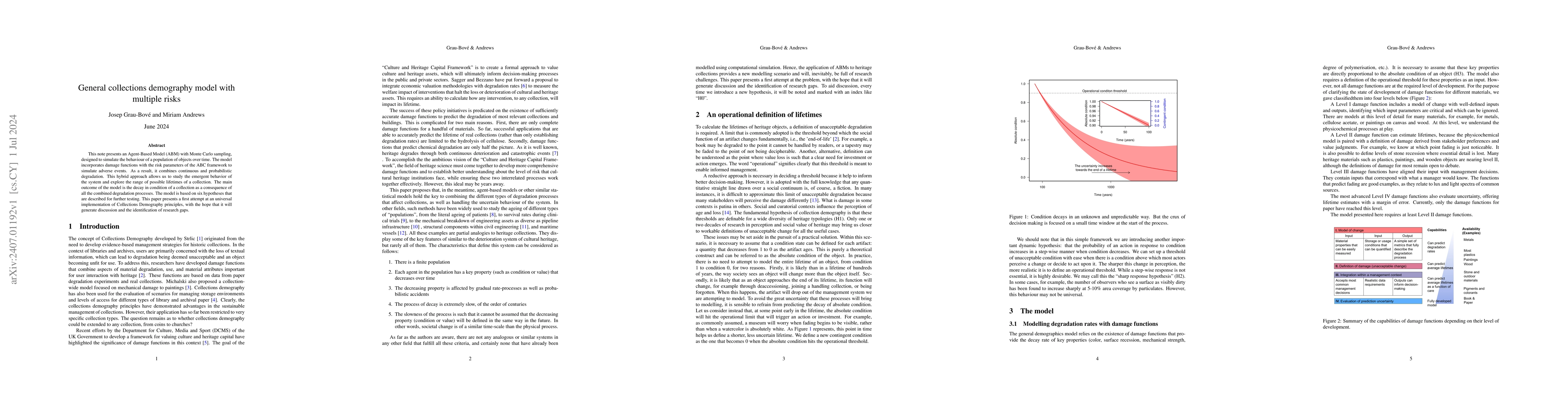 Thumbnail for General collections demography model with multiple risks