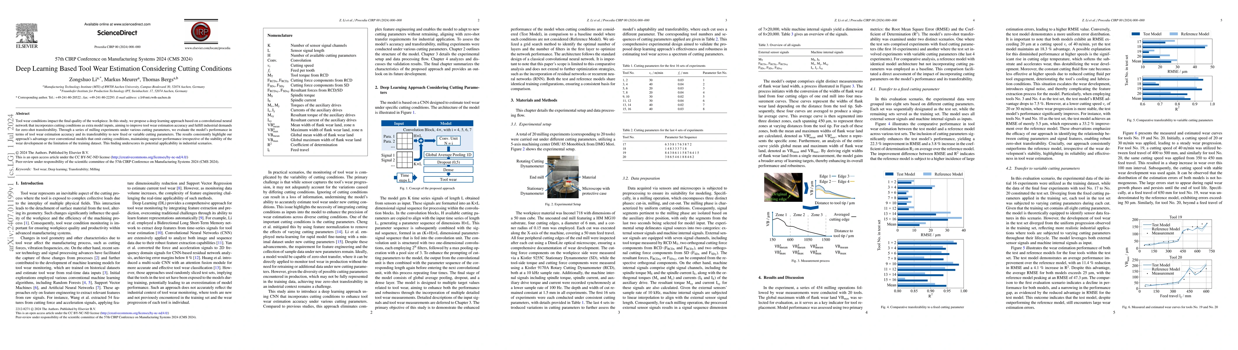 Thumbnail for Deep Learning Based Tool Wear Estimation Considering Cutting Conditions