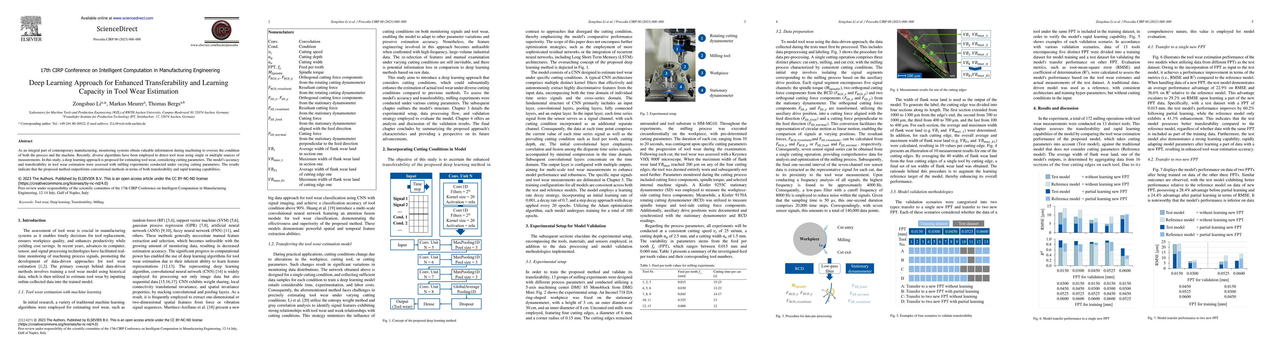 Thumbnail for Deep Learning Approach for Enhanced Transferability and Learning
  Capacity in Tool Wear Estimation