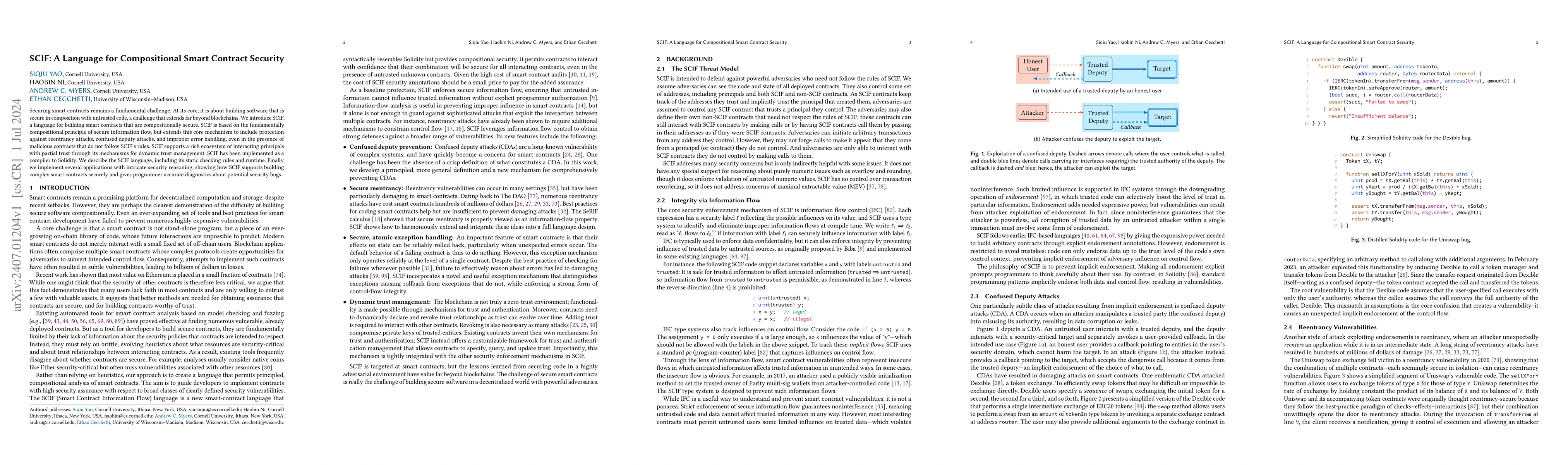 Thumbnail for SCIF: A Language for Compositional Smart Contract Security