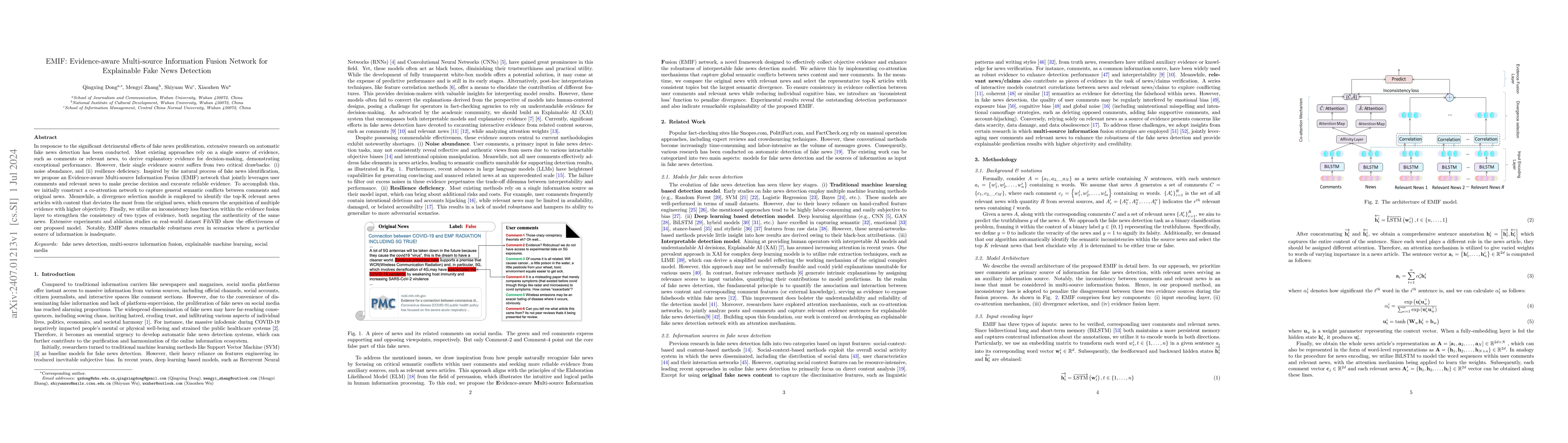 Thumbnail for EMIF: Evidence-aware Multi-source Information Fusion Network for
  Explainable Fake News Detection