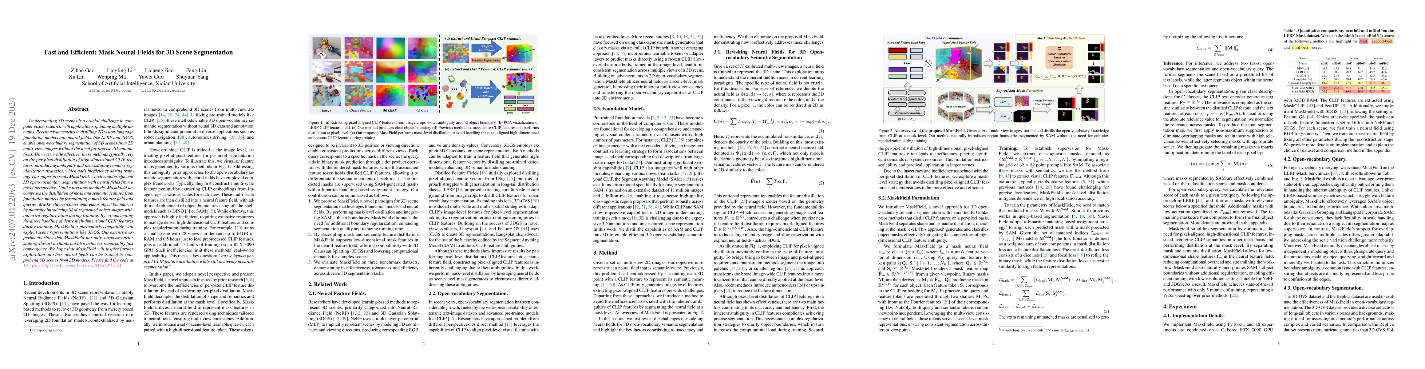 Thumbnail for Fast and Efficient: Mask Neural Fields for 3D Scene Segmentation